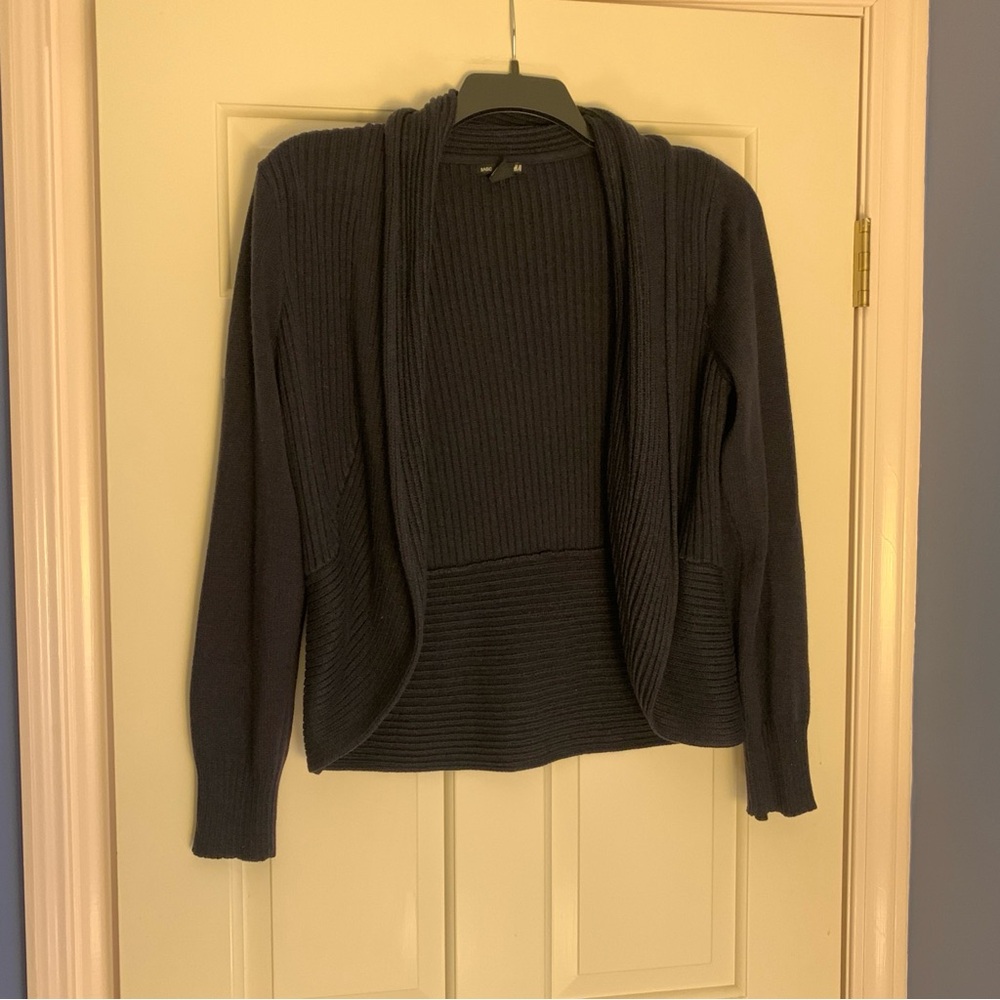 H AND M OPEN FRONT NAVY SWEATER CARDIGAN